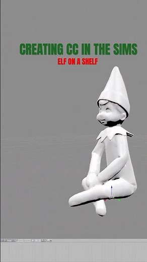 CREATING SIMS 4 CC PT 14 | ELF ON THE SHELF | Blender #sims4cc #blender
