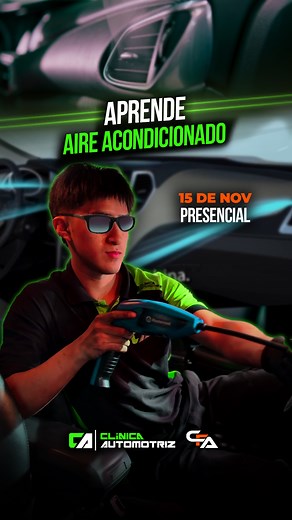 🔍Aprende a diagnosticar con conocimientos y equipos correctos 👨‍🔧 Curso Sistema de Aire Acondicionado Automotriz ❄️ 📍Sede Barranco | 15 de noviembre ( presencial ) Inscríbete aquí 👉🏻 51 922 036 443 https://wa.link/6qxt3m #Mantenimiento #AireAcondicionado #Capacitación #TallerAutomotriz | Clínica Automotriz