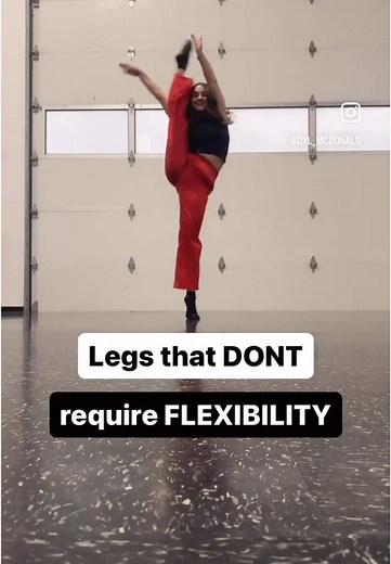 While I personally love a good leg hold, I understand how kicks and leg holds can feel intimidating for dancers who haven’t mastered flat splits yet. Here are some alternatives for