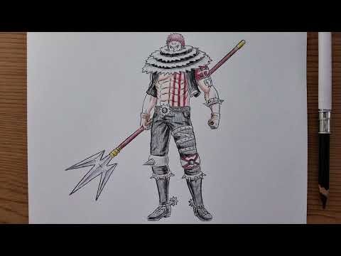 How To Draw Katakuri Full Body Power Pose || Anime Pencil Drawing Tutorial