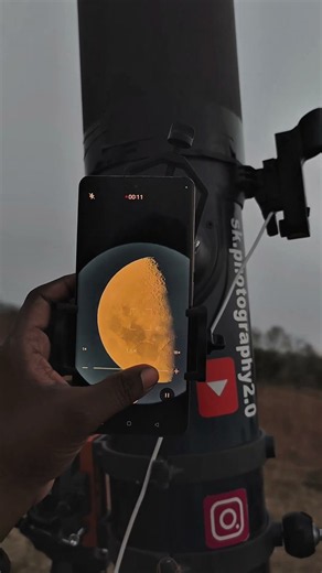 🚀 SpaceX Rocket Near the Moon? 🌕😱 #space #moon #telescope #astrophotography #nasa
