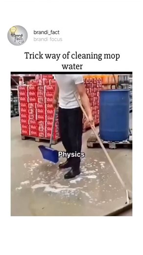 Lift ⚜️ on Instagram: "The video demonstrates a practical application of fluid dynamics, specifically how a squeegee can be used to create a vortex-like motion that efficiently gathers and directs spilled liquid into a central point for easy cleanup, leveraging principles similar to those studied in vortex ring cleaning techniques where rotational flow enhances cleaning efficiency. - This method is particularly useful in warehouse settings where large spills are common, as it minimizes the sprea