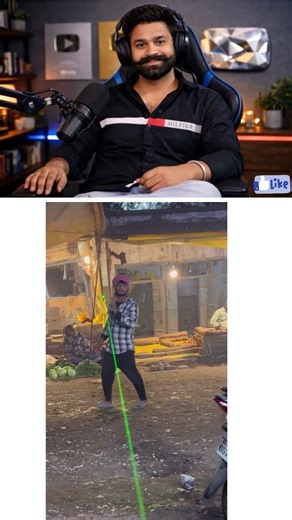 laser light public prank 🤣🤣