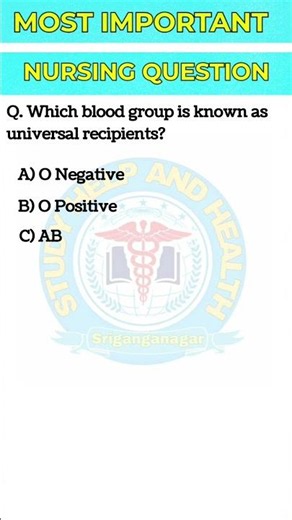 Nursing Questions And Answers #nursing #nursingexams #choexam #bsc #norcet #nurses