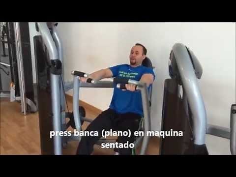 Press de banca en maquina sentado (asiento vertical) - ejercicios de pecho