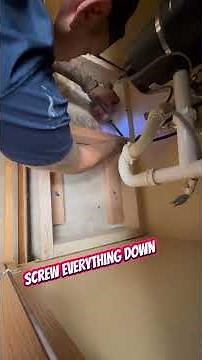 How to repair the bottom of kitchen sink cabinet