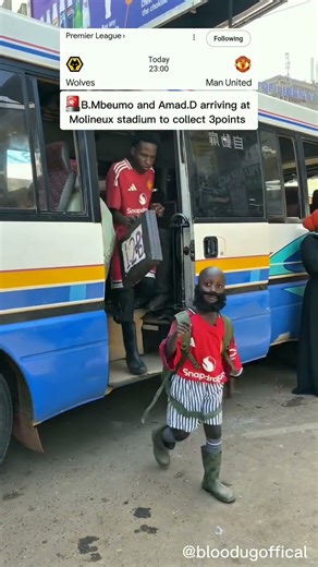 Bryan Mbeumo arriving at Molineux Stadium #bloodugoffical #BryanMbeumo #manchesterunited #wolves