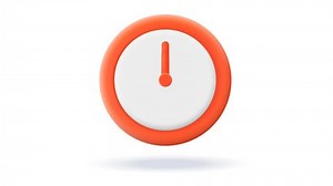 Animated clock loops with a modern, on-trend 3D design, on the alpha channel.