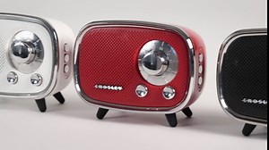 Crosley CR3039A-TN Rondo Retro Portable Rechargeable Bluetooth Speaker, Tourmaline