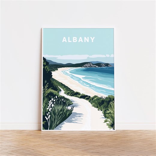 Albany Australia Coastal Print: Western Australia Landmark Art - Etsy Australia