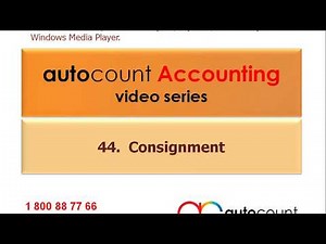 44-AutoCount Accounting Software Video Series - Consignment