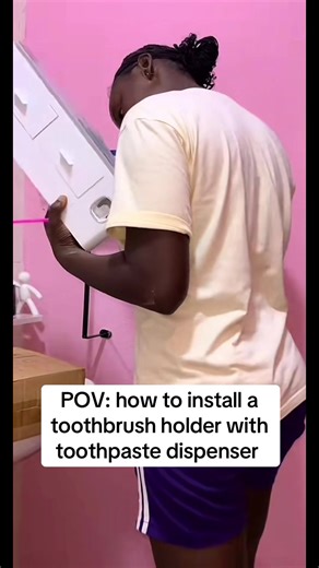 Installing a Toothbrush Holder with Toothpaste Dispenser