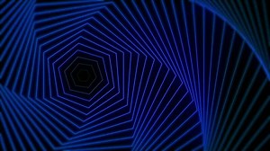 Download Simple minimalist blue geometric background with gently radiating and twisting hexagon shapes. This abstract spiral motion background animation is full HD and a seamless loop. for free