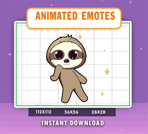 Animated Sloth Dance Emote: Twitch, Discord, Youtube (digital File) - Etsy