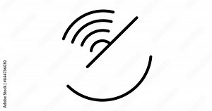 Satellite dish animated outline icon with alpha channel. Satellite dish 4k motion design animation for web, mobile and ui design