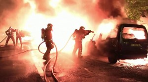 Fires engulf Parisian streets on second night of riots