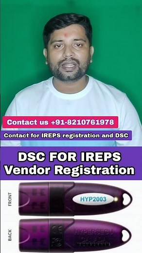 Digital Signature for IREPS Vendor Registration 👆💯| Class-3 | DSC Emudhra,Signx, Pantasign dsc.