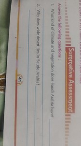 What kind of climate and vegetation does Saudi Arabia have?Why... | Filo