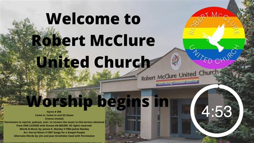 Robert McClure United Church Online or In-person Worship Feb 22/26 @ 10:30 a.m. | Robert McClure United Church