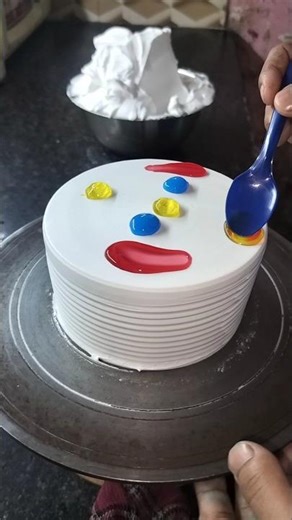 pineapple cake normal design and beautiful decoration #viralshort #birthday #happiness