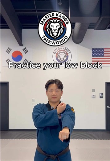 Practice your low block 🥋 Strong Taekwondo starts with strong basics. Train one hand at a time to build control, balance, and precision then put all the steps together. Slow, clean, and focused practice is what creates real power. Never rush the basics… they’re what make everything else stronger 💪🔥 #Masterkangstaekwondo #humble #FYP #Taekwondo #korean