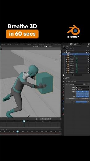How to make 3D Characters pick objects in Blender #shorts #3d #blender3d #animation #character