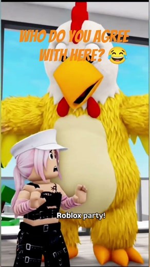 Chicken Shows Off the Best Roblox Party Costume 😂 #roblox #shorts #animation