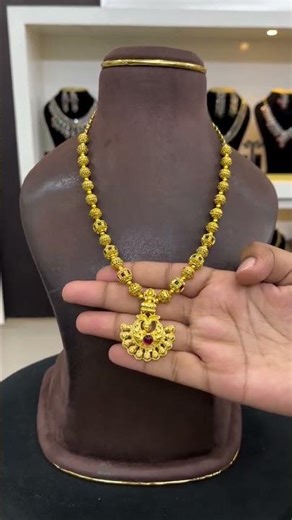 #Very Beautiful Premium Quality Lakshmi Devi Gold Boll Chain Set Cost:-999/- to order 9542219550