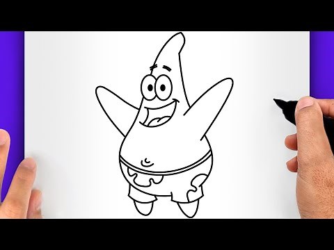 CÓMO DIBUJAR A PATRICIO ESTRELLA (FÁCIL PASO A PASO) | DIBUJOS DE PATRICIO ESTRELLA