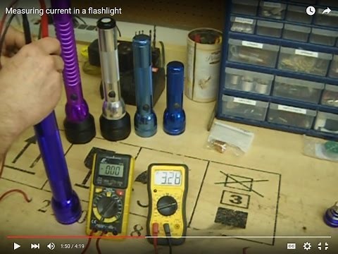 How to Measure Current in a Flashlight using a Multimeter (DMM)