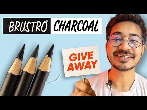 Brustro Charcoal Pencils REVIEW and GIVEAWAY | Best Charcoal Pencil for Realistic Drawing ? 🤔