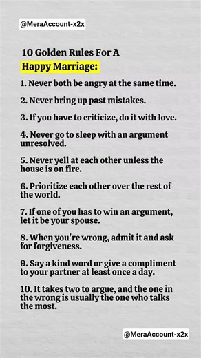 10 Golden Rules for a Happy Marriage 💛 | Must-Know Relationship Advice for Couples