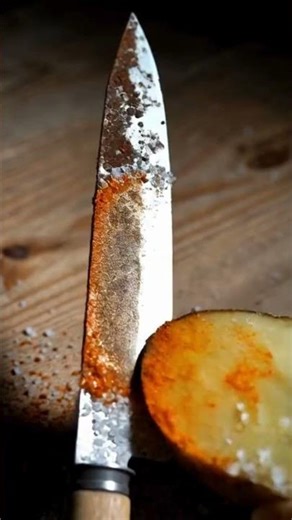 Rusty Knife Fix in Seconds Potato + Salt Trick