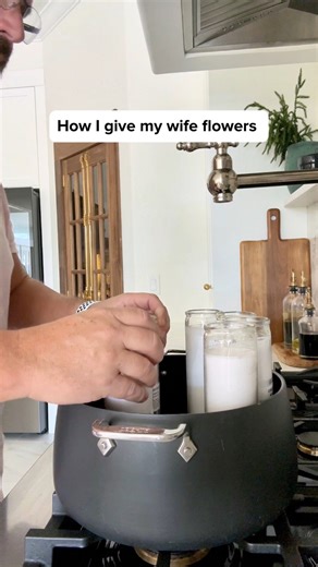 My wife doesn’t care much for flowers in a vase. But in a candle? Now that’s a different story! #flowers #candles #candlemaking #crafting #diyhomedecor #couplesgoals #driedflowers | The Navage Patch