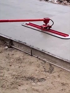 60" to 215"L Adjustable Handle Concrete Tools, Aluminum Magnesium Alloy Bull Float with Adjustable Bracket, 48"×12" Concrete Float, Light Weight Bull Float Concrete Tools for Highway (Red)
