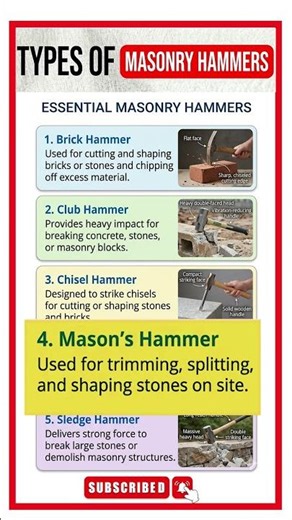 Types of Hammers // Civil Engineering Tools