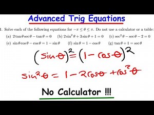 Solving Advanced Trig Equations - M112 TUT 1 2025 Q11