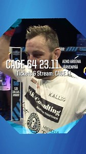 1.6K views | One day to go!  ⚡️CAGE 64 THIS SATURDAY @AINO AREENA, Järvenpää Tickets, info and Fightcard: WWW.CAGE.FI #cage64 #vapaaottelu #mma | CAGE MMA FINLAND | Facebook