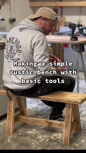 A simple rustic bench made with a circular saw and drill. Timber used is a reclaimed scaffold board. #scaffoldboardfurniture #diyfurniture #diyproject #scaffoldboard #diybench #diybenchseat #woodwork #woodworking #woodworkingproject #woodworker #diy #diycraft #diyhomedecor #diyhomeprojects
