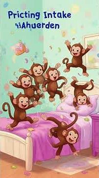 10 Little Monkeys Jumping on the Bed / Nursey Rhyme / Children Video