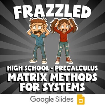Matrix Methods for Systems FRAZZLED Math Game - No Prep PreCalculus Review