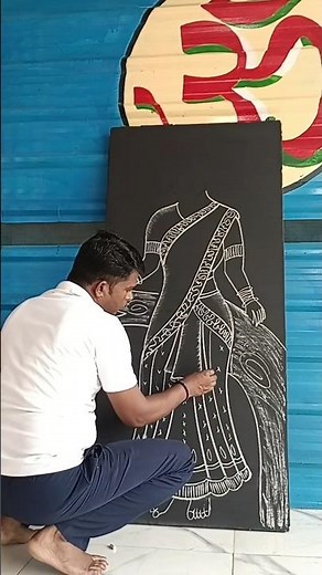 Learn to draw a woman sitting on a tree branch 🌳#art #drawing #shots