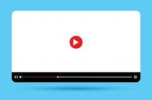 Modern video player design template for web and mobile apps. Vector illustration