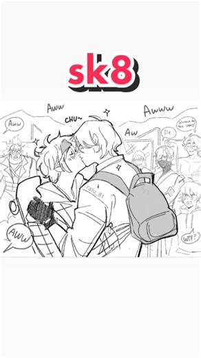 here’s my first offering to this fandom 🧎🏻‍♀️ #sk8 #renga #fanart #fyp