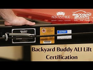 Backyard Buddy ALI Lift Certification