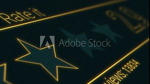 rate a service or a product, review about customer service, five stars review, close-up view, counting reviews and score (3d render)