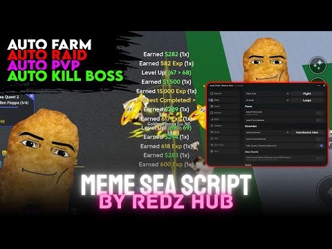 Meme Sea Script AUTO FARM | AIMBOT | AUTO TAKE POWER & MUCH MORE++ - Roblox Scripts
