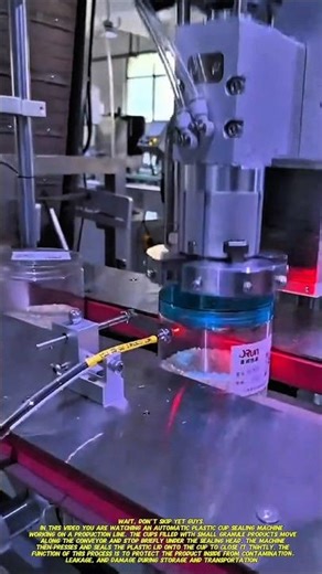Automatic Plastic Cup Sealing Machine | Industrial Packaging Process.