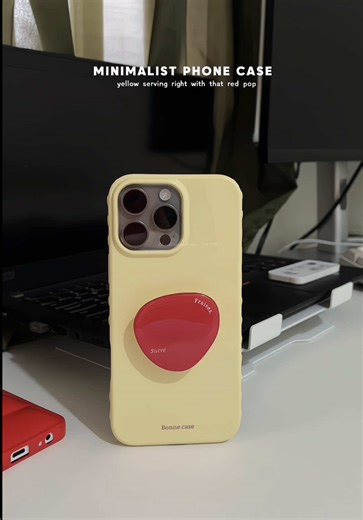 Stylish Minimalist Phone Case with Crystal Stand