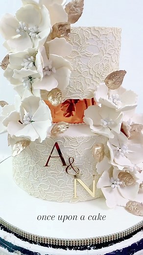 8.3K views · 73 reactions | Here is the second and final part of our Lace Wedding Cake that you guys are loving 朗 #weddingcake #lace #laceweddingdress #ediblelace #cakevideo #cakedecorating #cakestagram #cakesofinstagram #cakeart #reelsinstagram #cakereels | Once Upon A Cake | Facebook